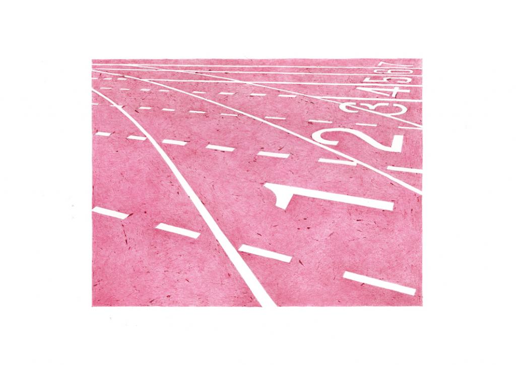 leslie rivalland dessin série terrain, stylo à bille